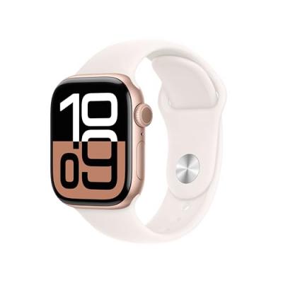 Apple Watch series 10 GPS + Cellular 42 mm Alu. Or rose B. Sport Rose tendre S/M