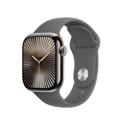 Apple Watch series 10 GPS + Cellular 42 Titane Naturel B. Sport Gris min&eacute;ral S/M