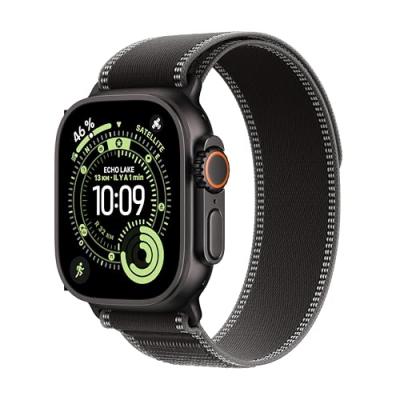 Watch Ultra 3 GPS + Cellular 49mm Boitier en Titane Noir avec Boucle Trail Noir/Charbon - S/M