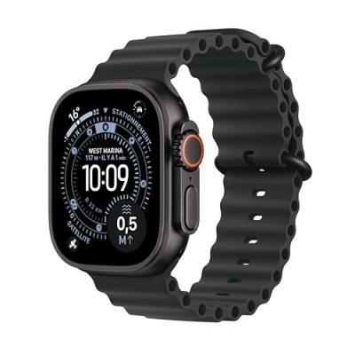 Watch Ultra 3 GPS + Cellular 49mm Boitier en Titane Noir avec Bracelet Oc&eacute;an Noir