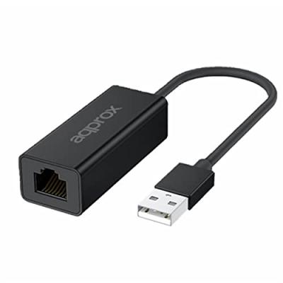 APPROX  Appc56 3.0 Usb A Rj45 Adapter Argent&eacute;