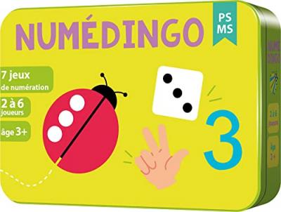 ARITMA  Num&eacute;dingo PS-MS Jeu de soci&eacute;t&eacute; Jeu &eacute;ducatif A partir de 7 ans 1 &agrave; 8 joueurs 15 min