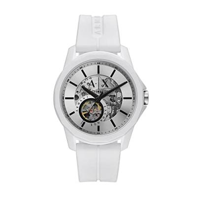 ARMANI EXCHANGE  Montre Automatique pour Homme, Nylon Blanc, Ax1729