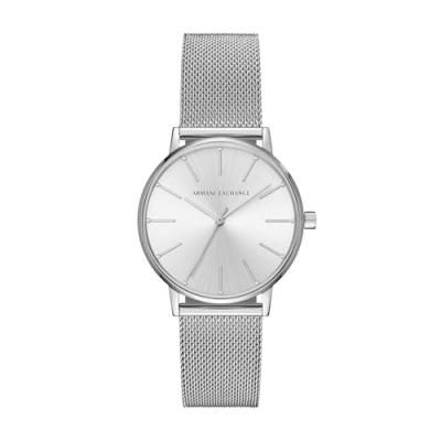 ARMANI EXCHANGE Montre  en Maille milanaise Grise 