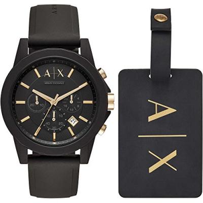 ARMANI Montre Chronographe Homme  Exchange Luggage Tag Gift Set AX7105