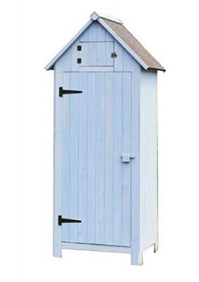 HABRITA  Armoire de jardin en bois FSC 10 mm bleu 179 cm
