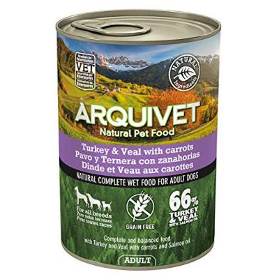 ARQUIVET  dinde et veau aux carottes et huile de saumon 400gr