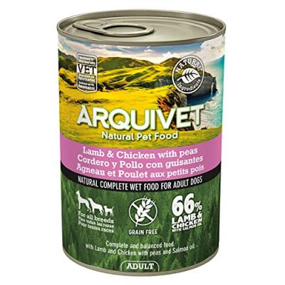 ARQUIVET  agneau et poulet aux petits pois et huile de saumon 400 gr