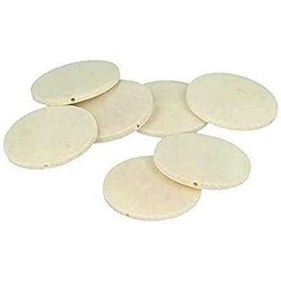 ARTEMIO 10 perles en bois rondes plates 40 mm 