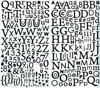 ARTEMIO  11004045 Alphabet Autocollant Paillettes Noir