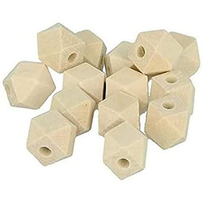 ARTEMIO 14 perles en bois polygonales 12 x 16 mm 
