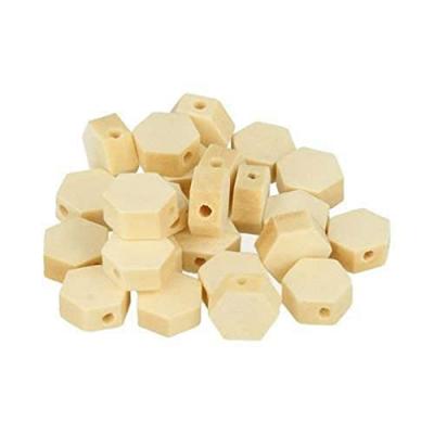 ARTEMIO Perles bois - Lucy - Hexagonale - 10mm - 25 pi&egrave;ces