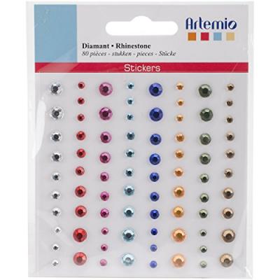 ARTEMIO Strass autocollant Diamant x 80 -  - couleur variant