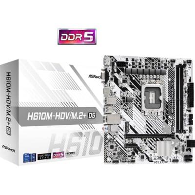ASROCK Carte M&egrave;re  H610M-HDV/M.2+ DDR5 (Intel LGA 1700) Micro ATX