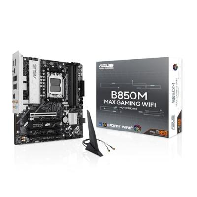 ASUS Carte m&egrave;re  B850 micro ATX AM5 B850M MAX GAMING WIFI DDR5 Wi-Fi 6 PCIe 5.0