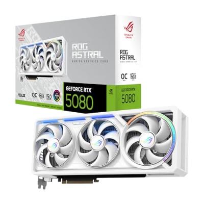 ASUS  GeForce ROG Astral GeForce RTX 5080 16GB GDDR7 White OC Edition 