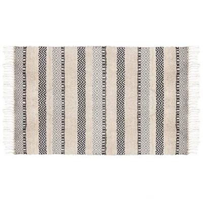 ATMOSPHERA Tapis d&eacute;coratif en coton motif en relief 150 x 90 cm
