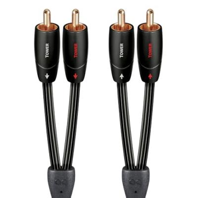 AUDIOQUEST  C&acirc;ble audio (2x RCA + 2x RCA, cuivre, 1&nbsp;m, noir)