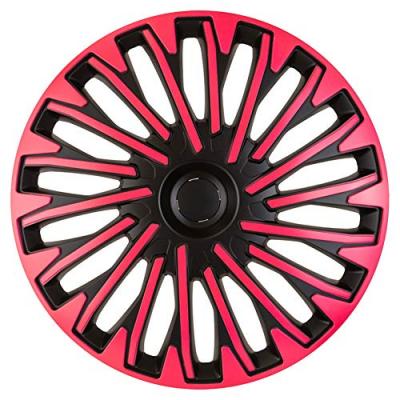 AUTOSTYLE Jeu d':enjoliveurs 4 pi&egrave;ces Soho 13 pouces noir / rose