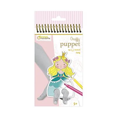 GENERIQUE Cahier de marionnettes &agrave; personnaliser - prince et princesse