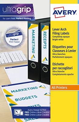 AVERY 175 Etiq Classement 192x38mm 192x38mm Blanc