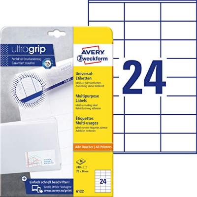 AVERY ZWECKFORM Avery Etiquettes multi-usages Office&Home - Lot de 3