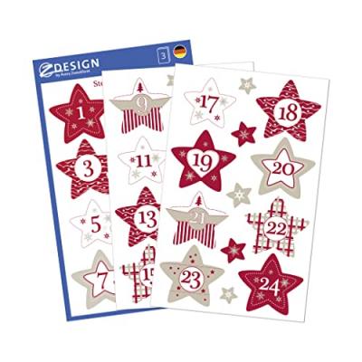  Avery Zweckform ZDesign Stickers calendrier de l'Avent - Lot de 10