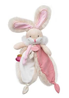 BABY NAT Babynat - Doudou Papuche Lapin Beige Et Rose Bn0385