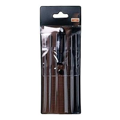 BAHCO Lot de 6 limes assortiment b&acirc;tarde , 140 mm