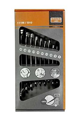 BAHCO  - Jeu de 10 cl&eacute;s mixtes plates 8-22 mm - 111M/S10