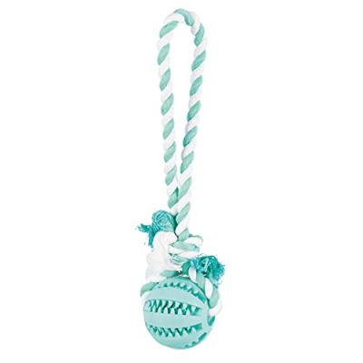 TRIXIE  Denta Fun Playing Rope With Ball 24 Cm Vert