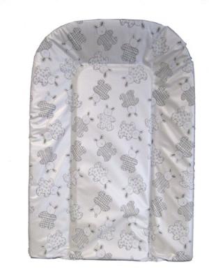 BAMBISOL Matelas &agrave; langer -  - Plaque mousse - Motif argent&eacute; / Blanc