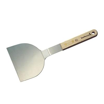 BARBECOOK Pelle &agrave; hamburger pour barbecue en acier inoxydable et bois FSC*-