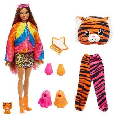 BARBIE Poup&eacute;e Cutie Reveal Tigre  Mattel - La Poup&eacute;e + Accessoires