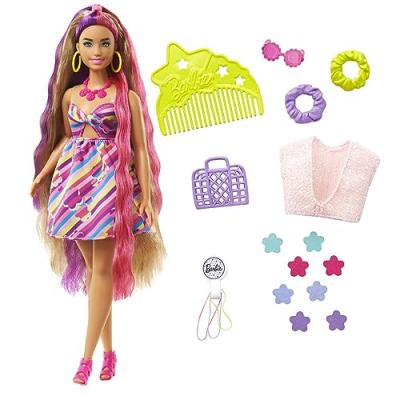 MATTEL Barbie Totally Hair Extralargo Hair Flor Doll Rose