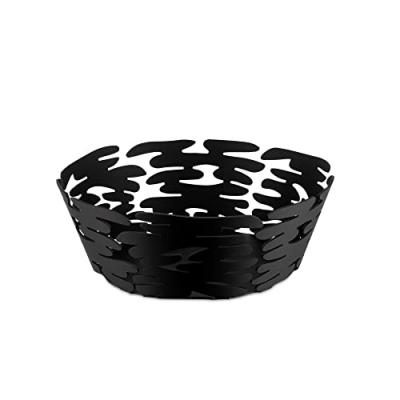 ALESSI Corbeille ronde &Oslash;18 cm BARKET en acier noire Noir 