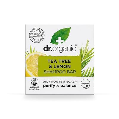 DR. ORGANIC  Arbre Th&eacute; Citron Shampooing Solide 75g