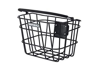 BASIL Panier v&eacute;lo  Bremen noir mat en aluminium (vendu sans fixation)