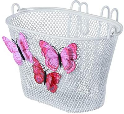 BASIL Panier de velo avant ou arriere  jasmin butterfly enfant blanc