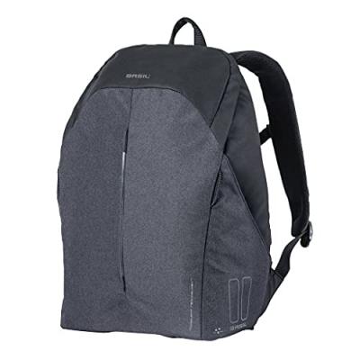 BASIL Sac a dos velo avec bande led  b safe nordlicht 18 litres noir