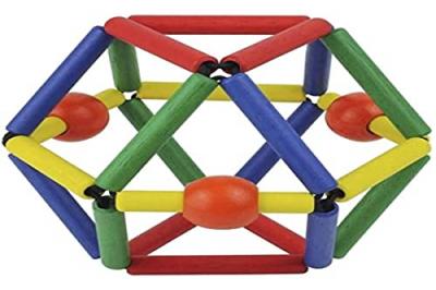 BASS ET BASS Hochet multicolore anneau de dentition 