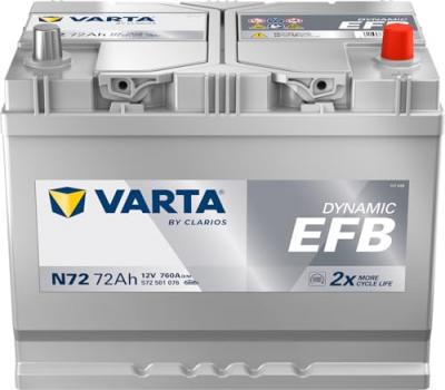 VARTA Batterie Start&Stop  N72 Blue Dynamic Efb 72 Ah - 760 A