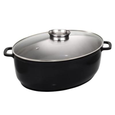 BAUMALU Cocotte ovale en fonte d'aluminium 43cm noir -  - 382931