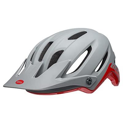 BELL  4forty Casque VTT Mixte, Cliffhanger Mat/Brillant Gris/Crimson, S 52-56cm