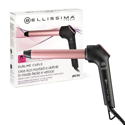 BELLISSIMA  11855 Brosse Soufflante Et Fer &Agrave; Lisser Friser &Agrave; Chaleur Noir, Rose 64 W 1.8 M 