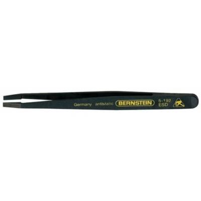BERNSTEIN TOOLS FOR ELECTRONICS Bernstein 5-192 Pince brucelle de pr&eacute;cision NKR plate, large, d&eacute;cal&eacute;e 120 mm