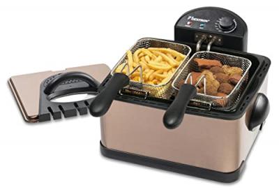 BESTRON  Friteuse a huile xl avec 3 paniers a friture