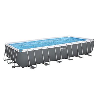 BESTWAY Kit Piscine Hors Sol Tubulaire Power Steel - 732x366x132 Cm - Rectangulaire (inclus Pompe, &Eacute;chelle, Diffuseur, B&acirc;che) 
