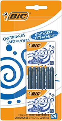 BIC  Cartouche d'encre courte  pour stylo plume - Blister de 24