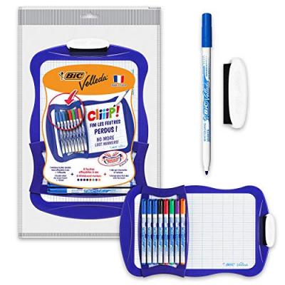 BIC Velleda Kit Ardoise  Velleda effa&ccedil;able &agrave; sec 21 x 31 cm